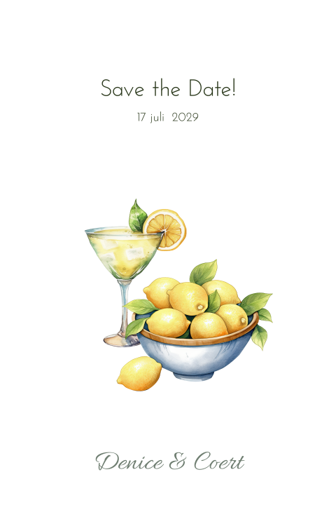 Save the date met zomerse citroentjes