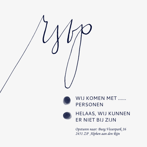 Rsvp kaartje met aquarel strepen achtergrond