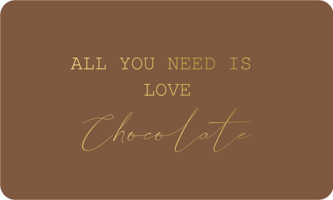 Sticker met goudfolie voor chocolade