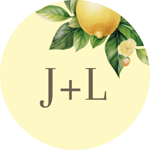 Sluitsticker met logo en citroentjes