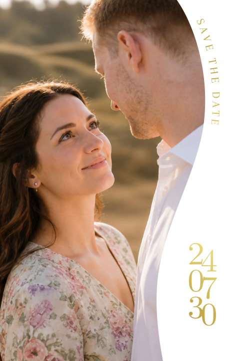 Moderne Save the Date met foto
