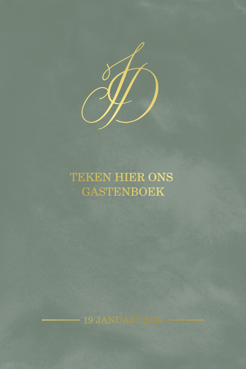 Bordje bij gastenboek Gracefull Green