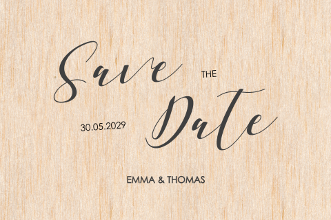 Hippe Save the Date met rosefolie