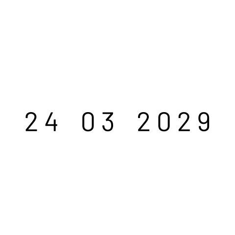 Minimalistische sluitsticker met trouwdatum