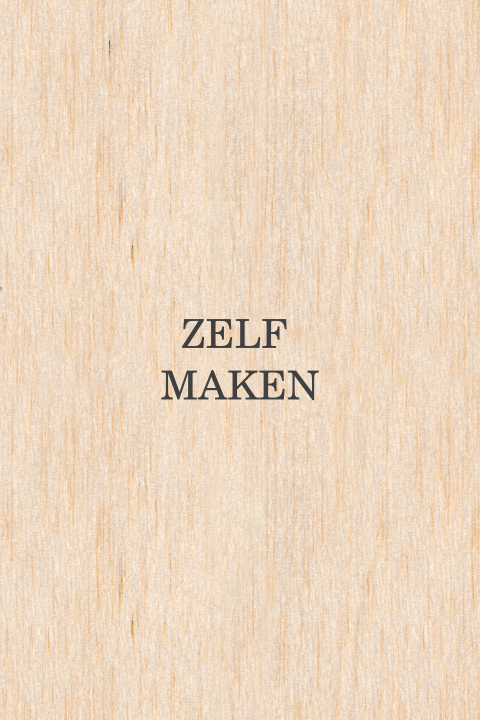 Houten trouwkaart ontwerpen - staand