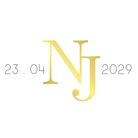 Sluitsticker trouwkaart met goudfolie