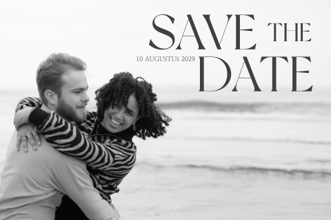 Liggende Save the Date met foto