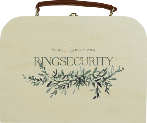 Gepersonaliseerd ringenkoffertje met takjes