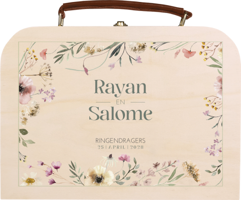 Bruiloft koffertje voor ringen