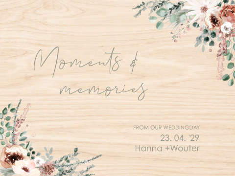 Romantische memorybox met bloemen