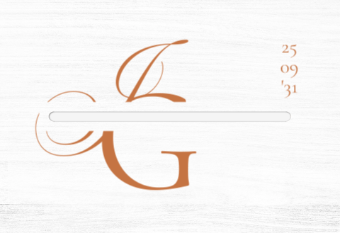 Bruiloft enveloppendoos met groot logo