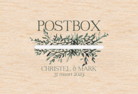 Botanische enveloppendoos met takjes