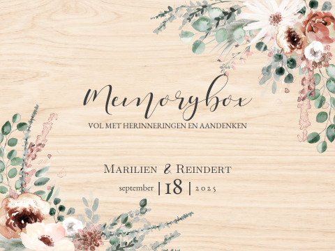 Memorybox met bohemian bloemen