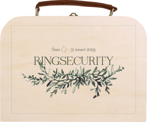 Gepersonaliseerd ringenkoffertje met takjes
