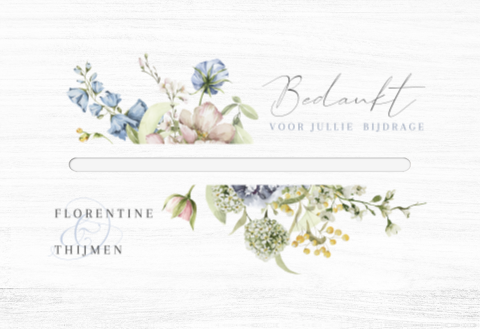 Enveloppendoos met bloemen