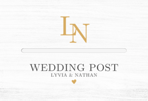 Enveloppendoos bruiloft met initialen