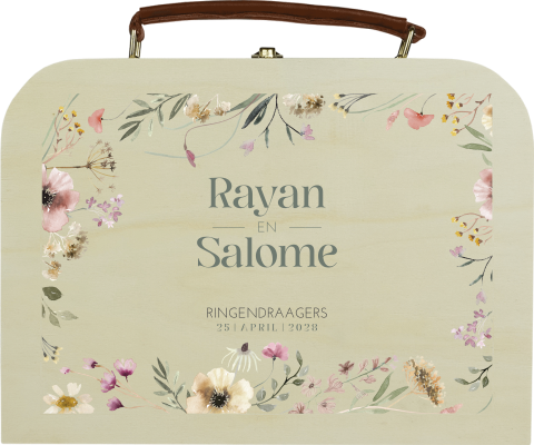 Bruiloft koffertje voor ringen