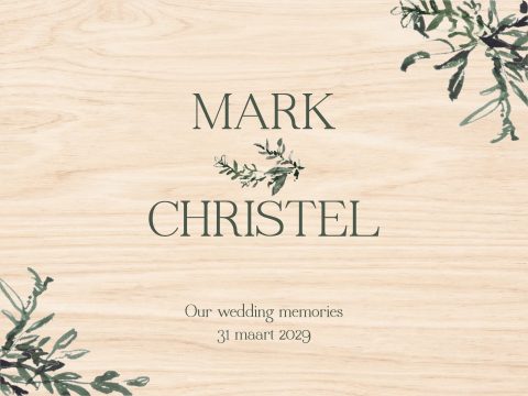 Memorybox met botanische blaadjes