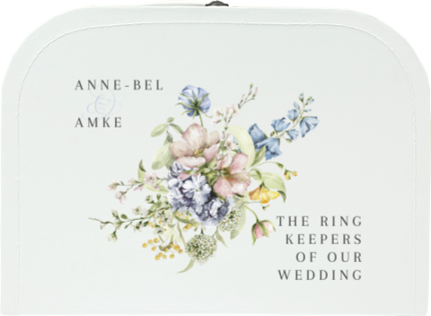 Vintage koffertje voor ringen bruiloft