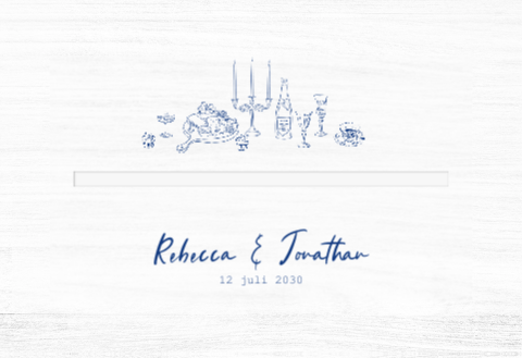 Enveloppendoos voor bruiloft met icoontjes