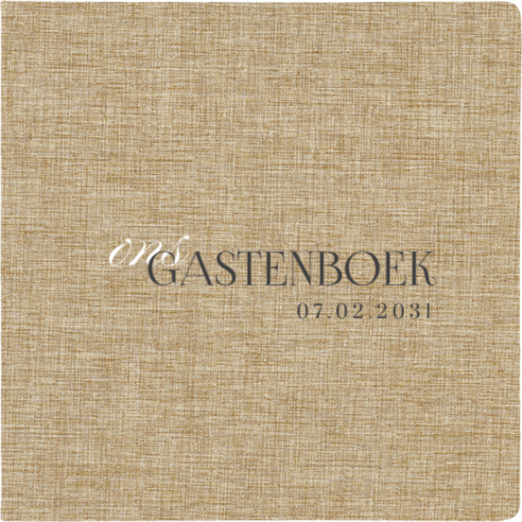 Gastenboek linnen met stijlvol ontwerp