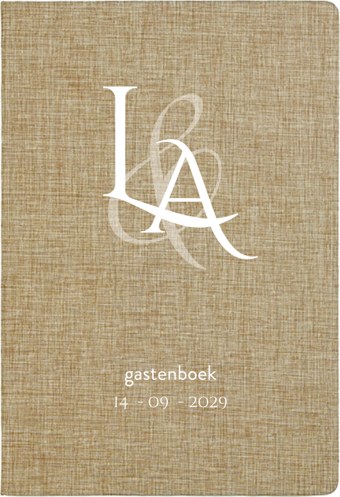 Gastenboek linnen met gepersonaliseerd logo