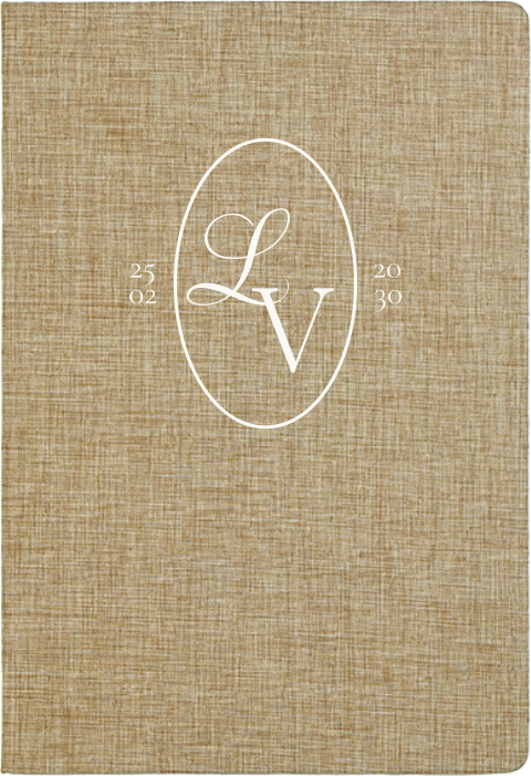 Gastenboek linnen met klassiek logo