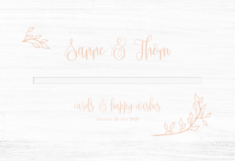 Bruiloft enveloppendoos met takjes