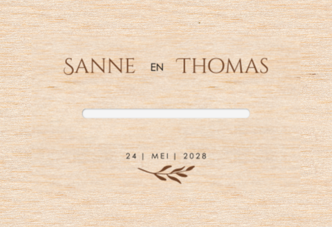 Enveloppendoos voor bruiloft met takje