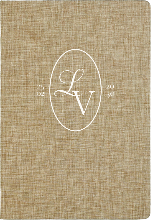 Gastenboek linnen met klassiek logo