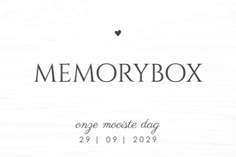 Memorybox voor bruiloft herinneringen