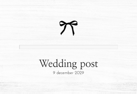 Enveloppendoos voor bruiloft met strikje