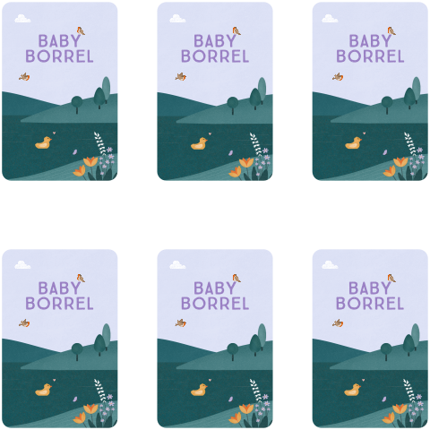 kraamborrelkaartjes staand met eendjes 55x85 mm