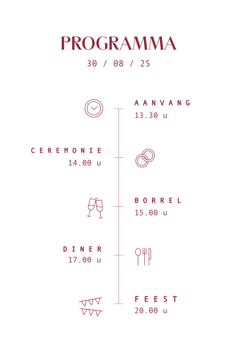 bluiloftbord programma wijnrood