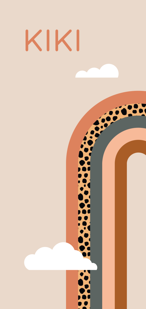 geboortekaartje meisje met regenboog