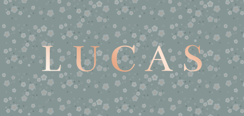 Geboortekaartje jongen met bloemenprint en naam in roségoud