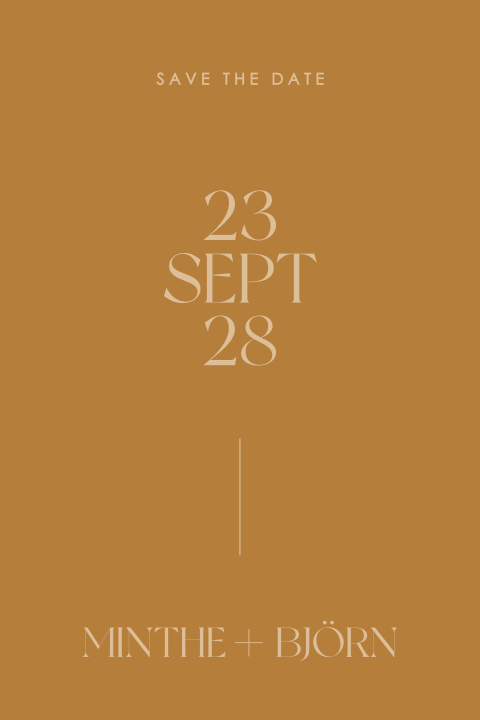 save the date kaart typografisch amber grace
