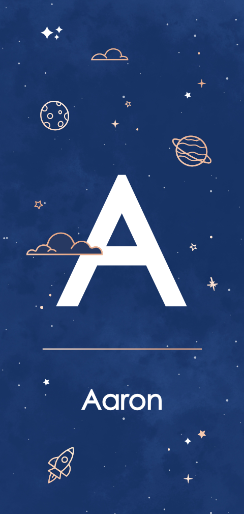 geboortekaartje jongen heelal met rosegoudfolie