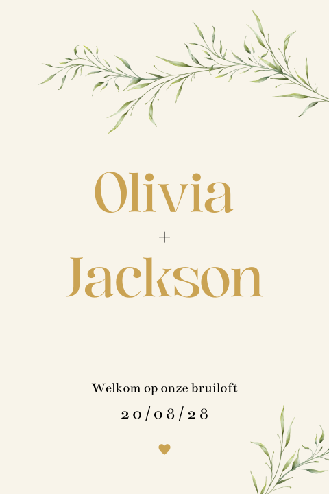 bruiloftbord mediterraans 40x60 cm