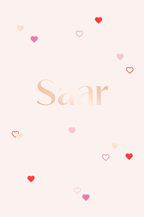 geboortekaartjes Saar met hartjes en foliedruk