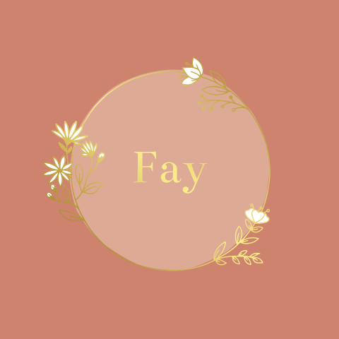 geboortekaartje Fay met bloemenkrans en goudfolie