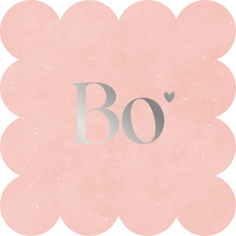 minimalistisch geboortekaartje Bo in bijzondere vorm