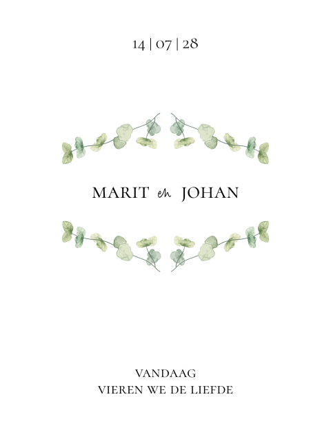 welkomsbord bruiloft met takken