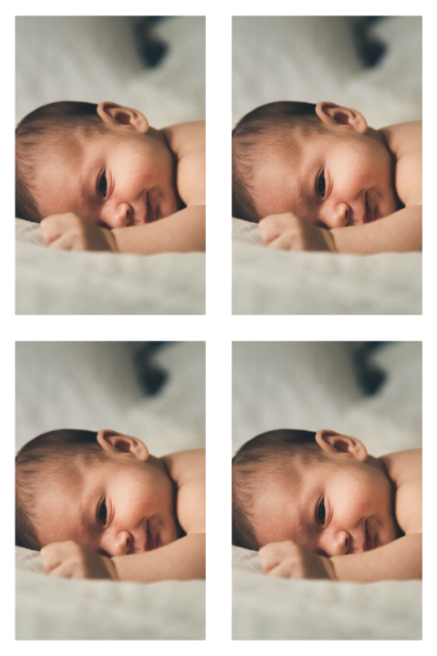 diy fotolabels staand