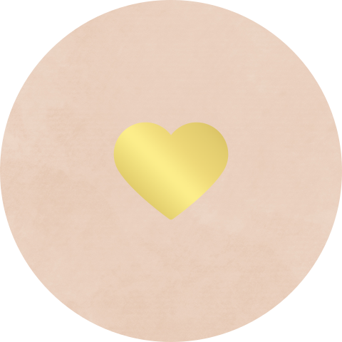 sluitsticker met hart in goudfolie