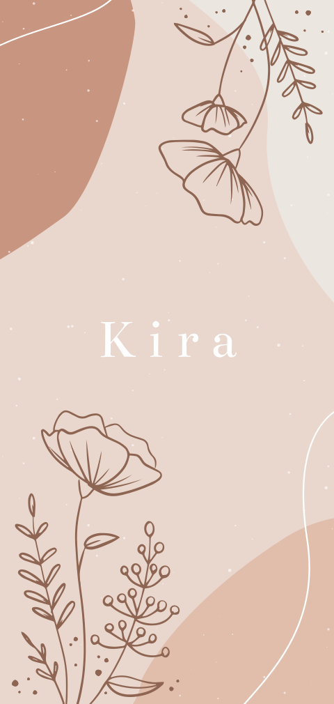 geboortekaartje meisje met abstracte vormen en getekende bloemen