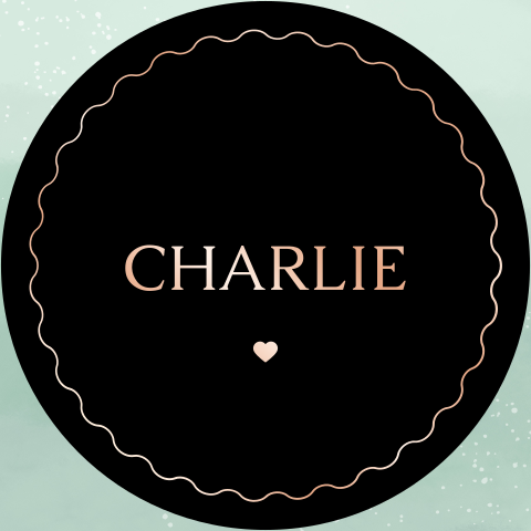 rond minimalistisch geboortekaartje meisje met roségoudfolie