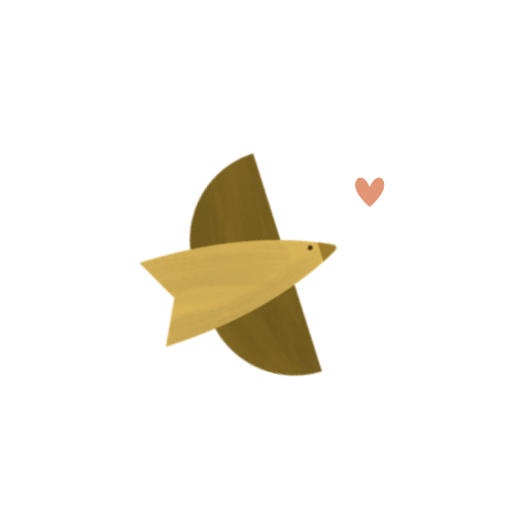 sluitzegel met vogeltje en hartje