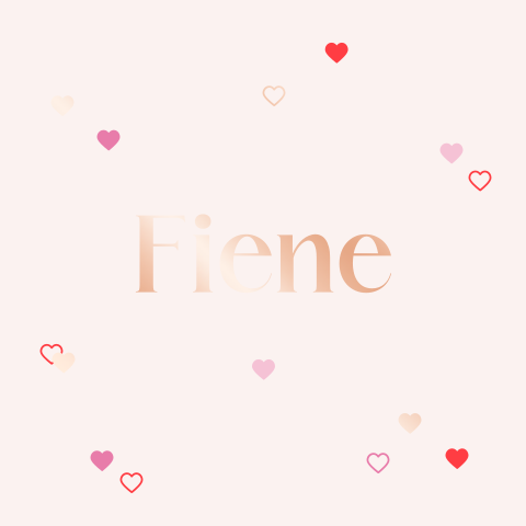 geboortekaartjes Fiene met hartjes en foliedruk