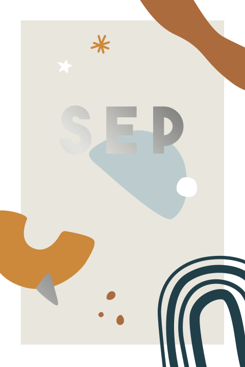 geboortekaartje Sep met speelse grafische elementen